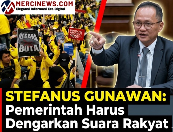 Praktisi Hukum Stefanus Gunawan, S.H., M.Hum., menilai aksi mahasiswa mencerminkan keresahan publik dan meminta pemerintah lebih responsif terhadap aspirasi rakyat. (Foto: Mercinews.com)