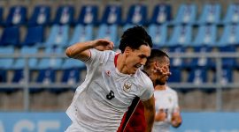 Shayne Pattynama sukses mencetak gol pembuka untuk kemenangan skuad Garuda. Indonesia menang Timor Leste dengan skor meyakinkan 3-0 pada laga lanjutan Grup A Piala AFF 2026 di Stadion Chonburi, Thailand, Jumat (31/7/2026). (Foto: Dok. PSSI)