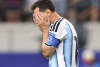 Kapten timnas Argentina, Lionel Messi setelah kalah dalam pertandingan final Piala Dunia 2026 antara Spanyol dan Argentina di Stadion New York, 19 Juli 2026.(Foto: Dok. AFP)