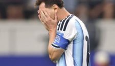 Kapten timnas Argentina, Lionel Messi setelah kalah dalam pertandingan final Piala Dunia 2026 antara Spanyol dan Argentina di Stadion New York, 19 Juli 2026.(Foto: Dok. AFP)