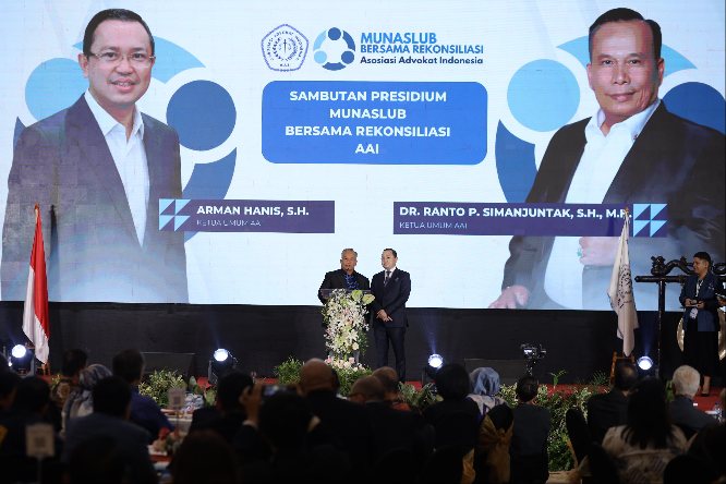Dihadiri lebih dari 500 peserta, Asosiasi Advokat Indonesia (AAI) menggelar Musyawarah Nasional Luar Biasa (Munaslub) Bersama Rekonsiliasi di Jakarta, Jumat (3/7/2026). (Foto: Istimewa)