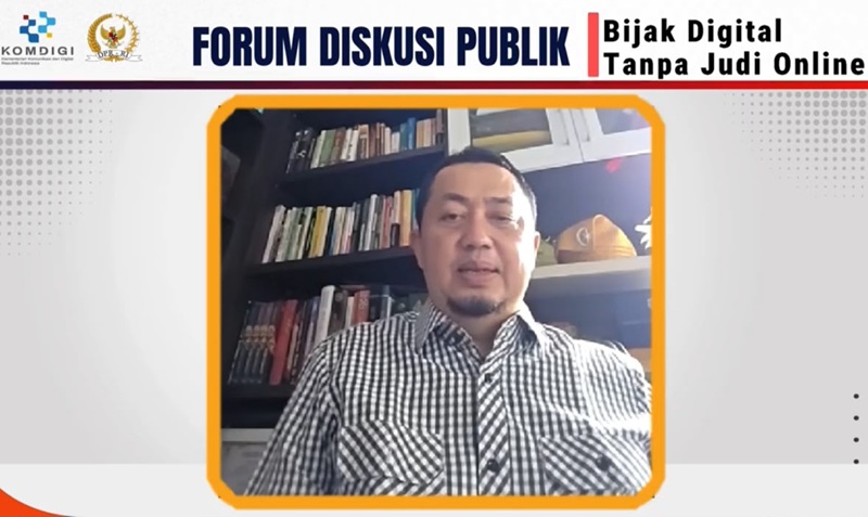Anggota Komisi I DPR RI, Syahrul Aidi Maazat, saat diskusi publik bertema 