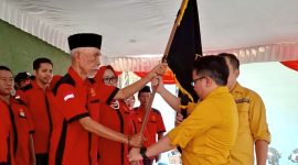 Pengurus Asosiasi Media Konvergensi Indonesia (AMKI) Kabupaten Lahat, Sumatera Selatan, resmi dikukuhkan dan dilantik, Sabtu (29/8/2026). (Foto: Dok. AMKI Sumsel)