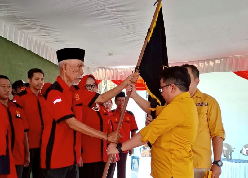 Pengurus Asosiasi Media Konvergensi Indonesia (AMKI) Kabupaten Lahat, Sumatera Selatan, resmi dikukuhkan dan dilantik, Sabtu (29/8/2026). (Foto: Dok. AMKI Sumsel)