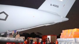 TNI AU melalui Lanud Halim Perdanakusuma telah memberangkatkan 729,9 ton bantuan kemanusiaan ke NTT selama 15 hari pascagempa bumi.(Foto: Dok. Lanud Halim Perdanakusuma)