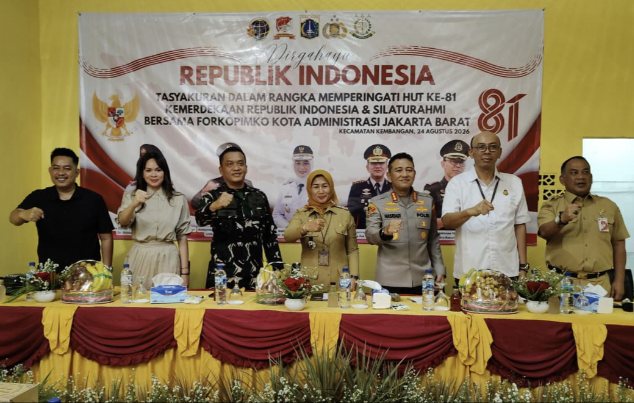 Silaturahmi Forkopimko Jakarta Barat bersama warga di Balai Warga RW 10, Kelurahan Meruya Utara, Kecamatan Kembangan, Jakarta Barat, Senin (24/8/2026).(Foto: istimewa)