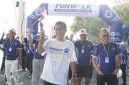 Sekjen DPN Peradi SAI A. Patra M. Zein (kaos putih) bersama jajaran Pengurus DPN, DPC saat mengikuti Fun Walk yang diselenggarakan DPC Peradi SAI Jakarta Utara di Ancol, Sabtu (29/8/2026). (Foto: istimewa)