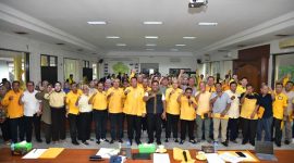Konsolidasi perdana jajaran pengurus DPD Partai Golkar Sumsel masa bakti 2025-2030 di Aula DPD Partai Golkar Sumsel, Palembang, Minggu (30/8/2026). (Foto: istimewa)