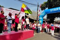 Wagub DKI Jakarta Rano Karno membuka Jakarta Sehat Meruya Fest 2026 di Jalan H Brit 1, RT 006/RW 010, Meruya Utara, Kembangan, Jakarta Barat, Sabtu (29/8/2026). (Foto: istimewa)
