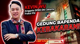 Anggota Komisi A DPRD DKI Fraksi PSI Kevin Wu menyoroti kebakaran gedung Bapenda. (Foto: Mercinews.com)