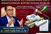 Ketua Umum DePA-RI Dr. Luthfi Yazid, S.H., LL.M., menyatakan bahwa pengesahan RUU Perampasan Aset menjadi salah satu langkah penting untuk memperkuat penegakan hukum dan pemulihan kerugian negara. (Foto: Mercinews.com)