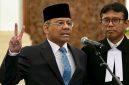 Suahasil Nazara mengucapkan sumpah jabatan sebagai Menteri Keuangan di Istana Negara, Jakarta, Senin (14/9/2026). (Dok. BPMI Setpres)