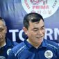 Komandan Koharmatau Marsekal Muda TNI Rudolf P. Buulolo, S.E., M.M., saat menyampaikan keterangan pers usai penutupan Piala Panglima TNI di GOR Kota Bandung, Minggu (6/9/2026). (Foto: istimewa)