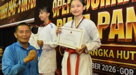 Tim Karate TNI AU menyabet satu medali emas dan dua medali perunggu pada hari pertama Kejuaraan Nasional Karate Piala Panglima TNI Cup 2026 di GOR Ken Arok, Malang, Jawa Timur, Senin (28/9/2026). (Foto: istimewa)