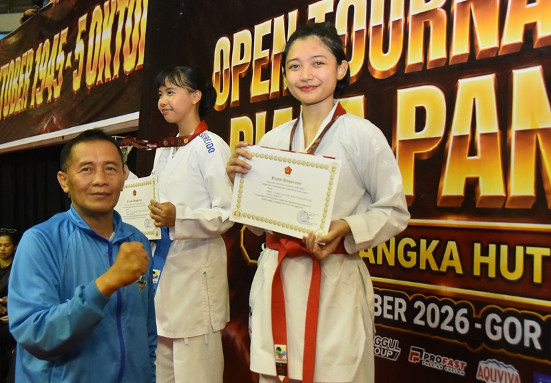 Tim Karate TNI AU menyabet satu medali emas dan dua medali perunggu pada hari pertama Kejuaraan Nasional Karate Piala Panglima TNI Cup 2026 di GOR Ken Arok, Malang, Jawa Timur, Senin (28/9/2026). (Foto: istimewa)