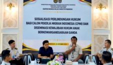Kantor Imigrasi Kelas II Non-TPI Ponorogo meningkatkan pemahaman hukum calon pekerja migran Indonesia (CPMI) dan orang tua anak berkewarganegaraan ganda (ABG) melalui sosialisasi perlindungan pekerja migran serta kewajiban keimigrasian yang digelar di Restomu Ponorogo, Selasa (21/10/2026). (Foto: Dok. Kanim Ponorogo)