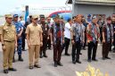 Wakil Jaksa Agung Prof. Asep N. Mulyana (ketiga dari kiri) bersama unsur pimpinan Mahkamah Agung, Kejaksaan Agung dan Polri saat kunjungan kerja terpadu di Kendari, Sulawesi Tenggara, Selasa (13/10/2026). (Foto: Dok. Puspenkum Kejagung)