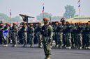 Peringatan HUT ke-79 Korps Pasukan Gerak Cepat (Korpasgat) TNI AU di Lapangan Merah, Mao Korpasgat, Bandung, Jawa Barat, Sabtu (17/10/2026). (Foto: Dok. Penkopasgat(