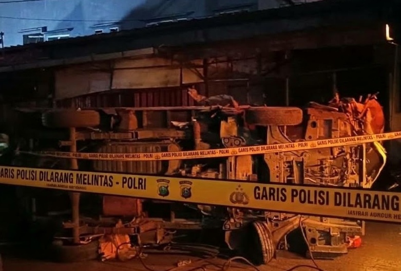 Ledakan terjadi di kawasan Pasar Cimanggis, Ciputat, Tangerang Selatan (Tangsel), Banten, pada Rabu (14/10/2026) malam sekitar pukul 18.30 WIB. (Foto: istimewa)