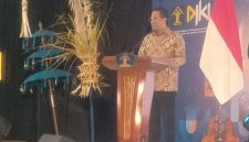 Menkum Supratman Andi Agtas menyampaikan sambutan dalam ASEAN Forum on the Protection of Journalistic Works in the Copyright Regime in the Digital Era di Bali, Sabtu (10/10/2026). (Foto: istimewa)
