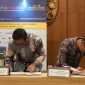 Penandatanganan perjanjian kerja sama PTPN IV PalmCo dan Kemendag. (Foto: Dok. PTPN IV PalmCo)