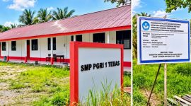 SMP PGRI 1 Tebas, Kabupaten Sambas, Kalimantan Barat. (Foto: istimewa)
