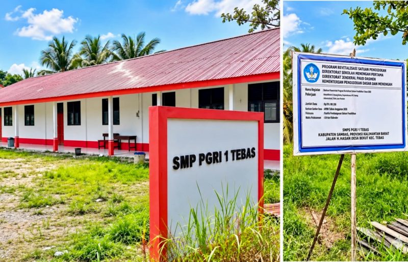 SMP PGRI 1 Tebas, Kabupaten Sambas, Kalimantan Barat. (Foto: istimewa)